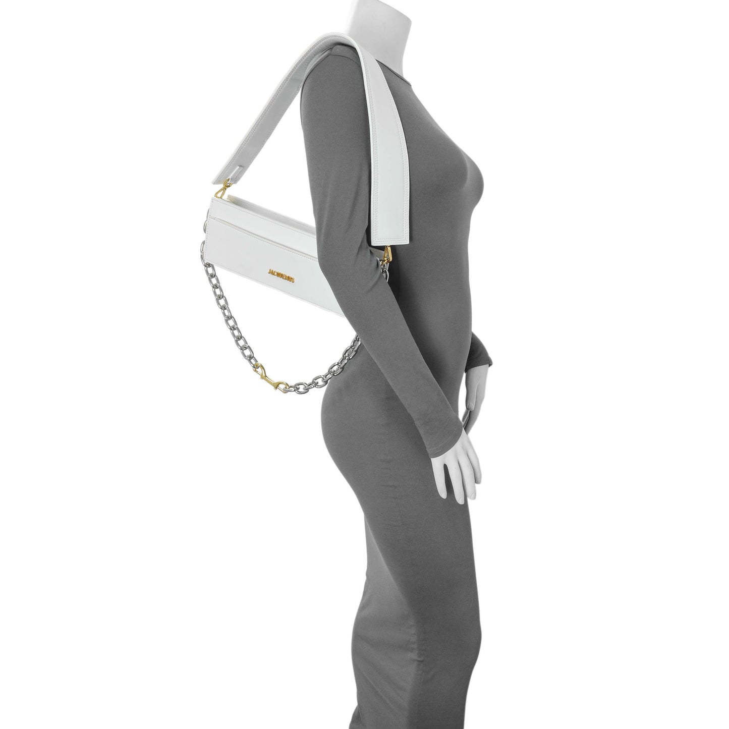 Exclusive Jacquemus White Calfskin Le Ciuciu Satchel — Alternate View 9