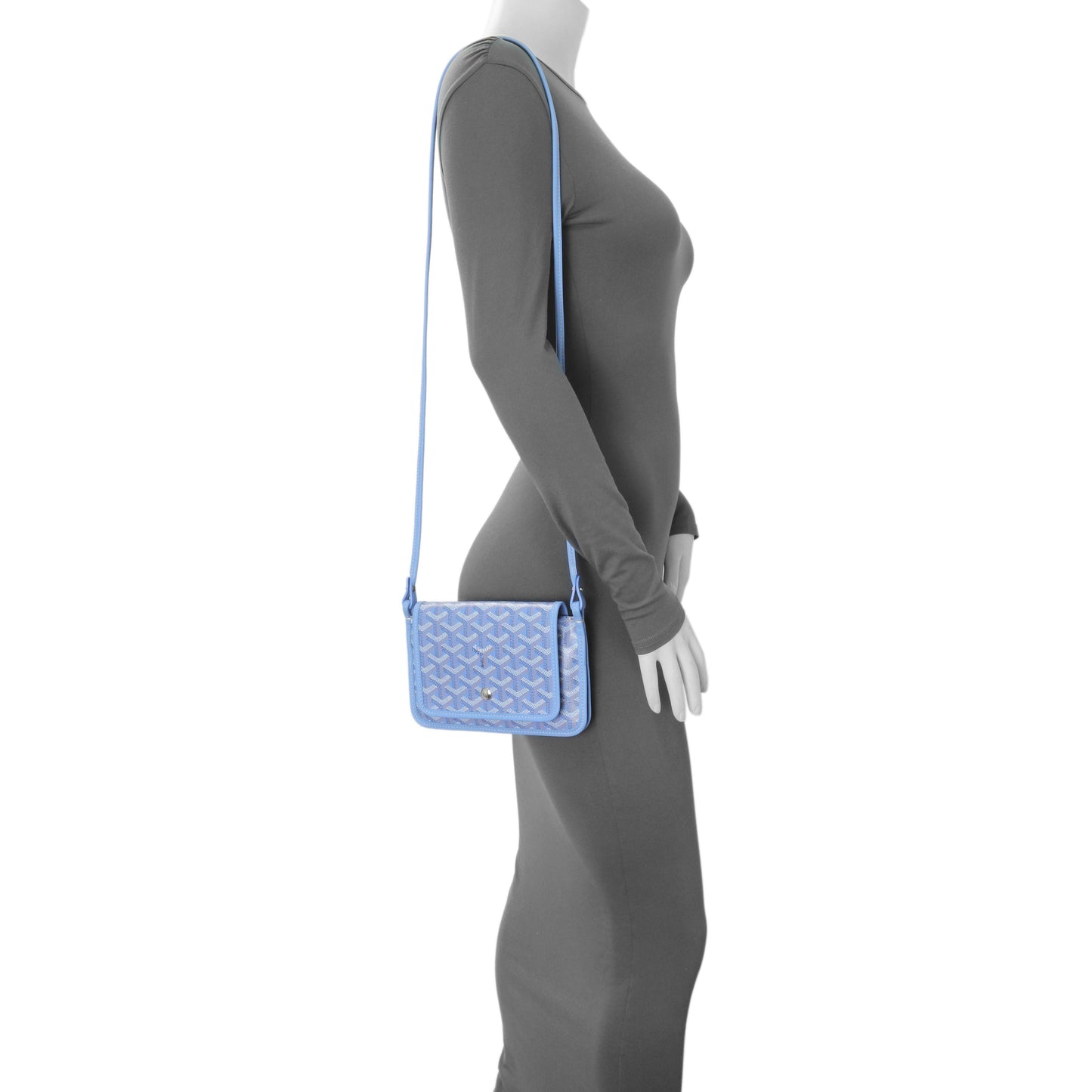 Exclusive Goyard Blue Goyardine Plumet Wallet Clutch — Alternate View 7