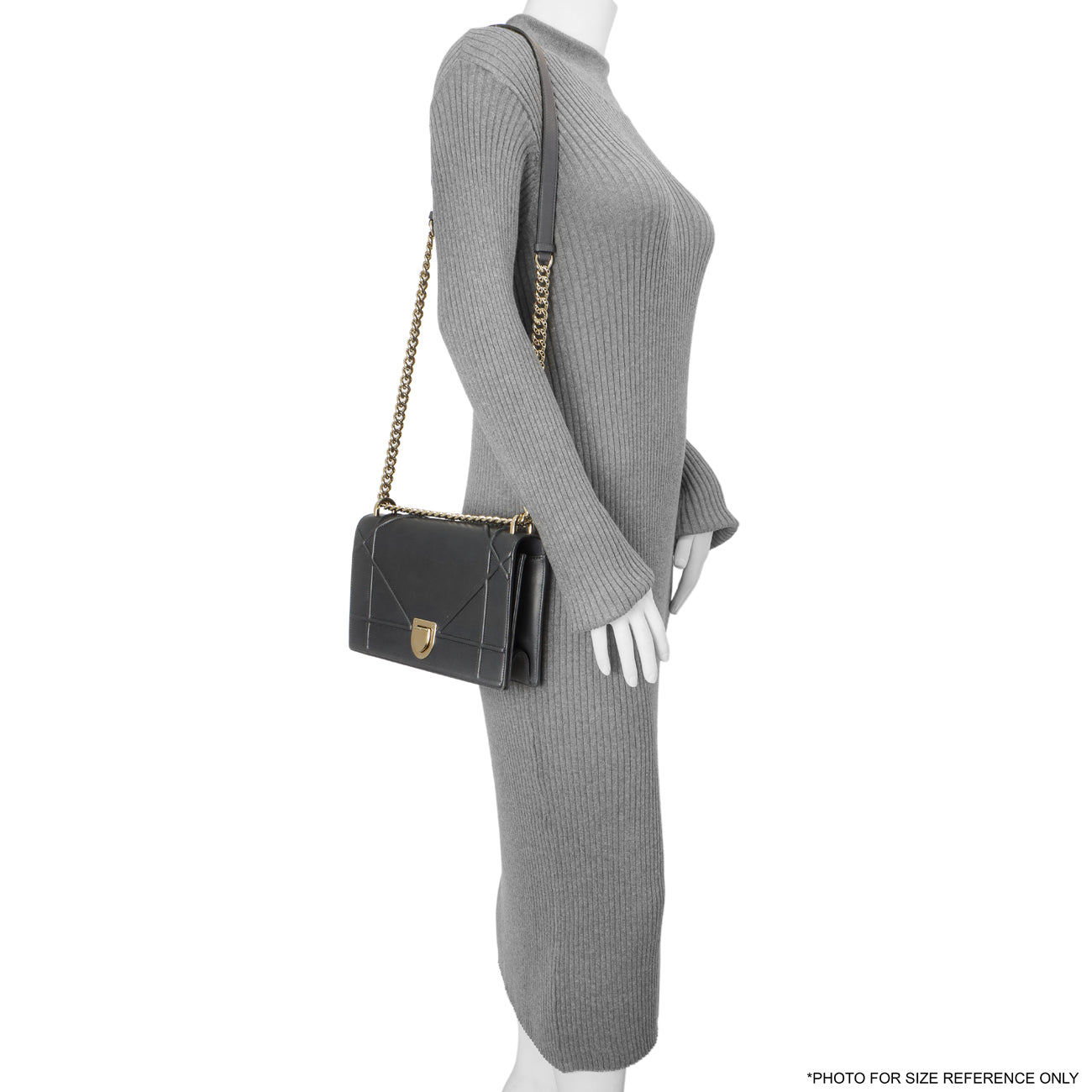 Exclusive Christian Dior Navy Lambskin Medium Diorama — Alternate View 12