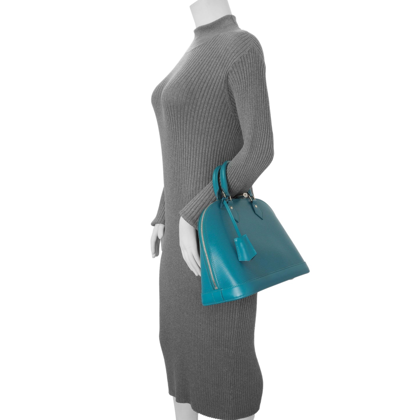Exclusive Louis Vuitton Teal Epi Alma PM — Alternate View 7