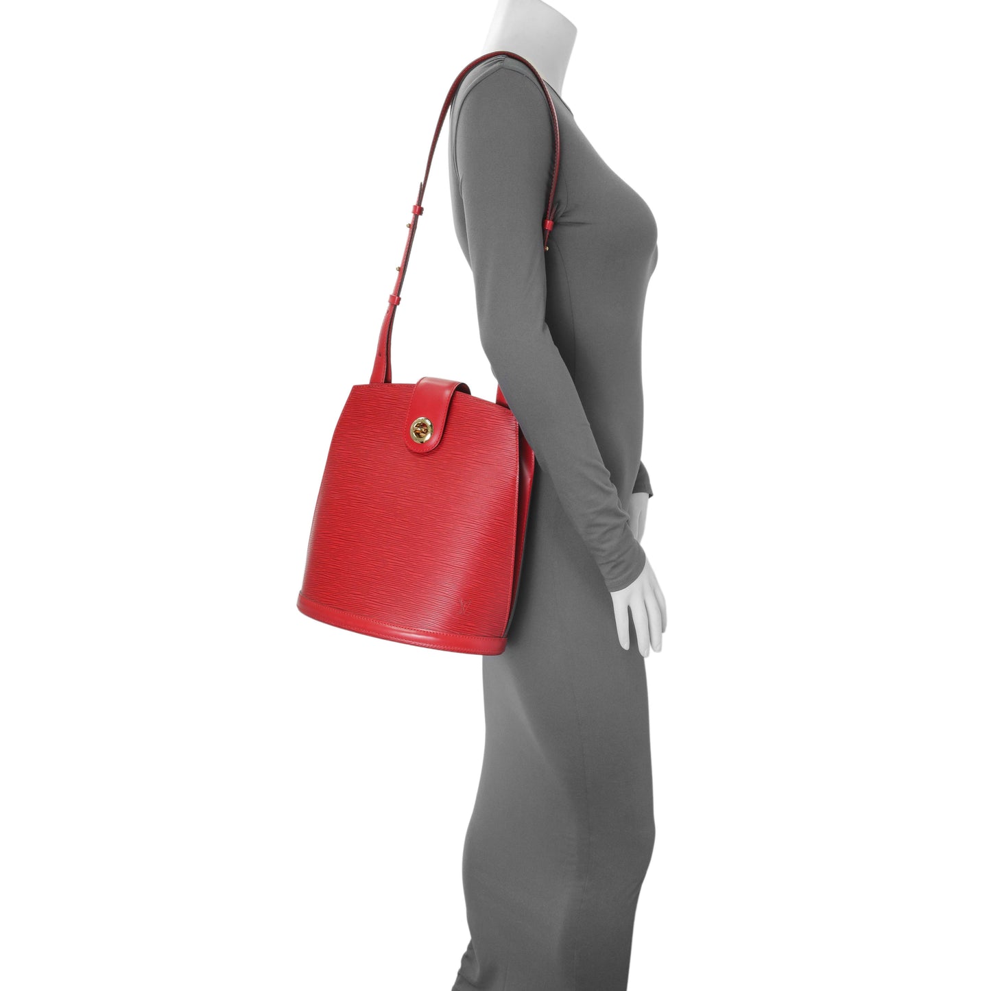Exclusive Louis Vuitton Red Epi Cluny — Alternate View 10