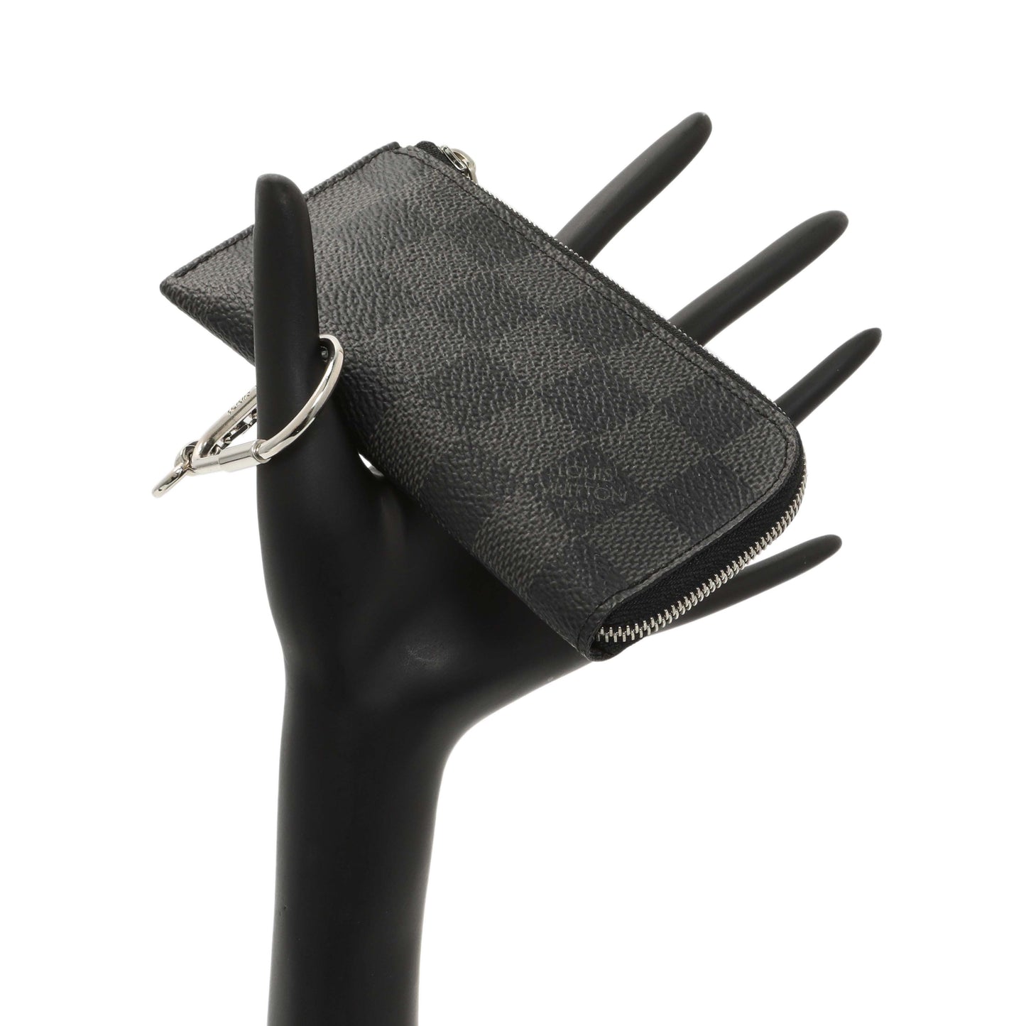 Exclusive Louis Vuitton Damier Graphite 4 Key Holder — Alternate View 7