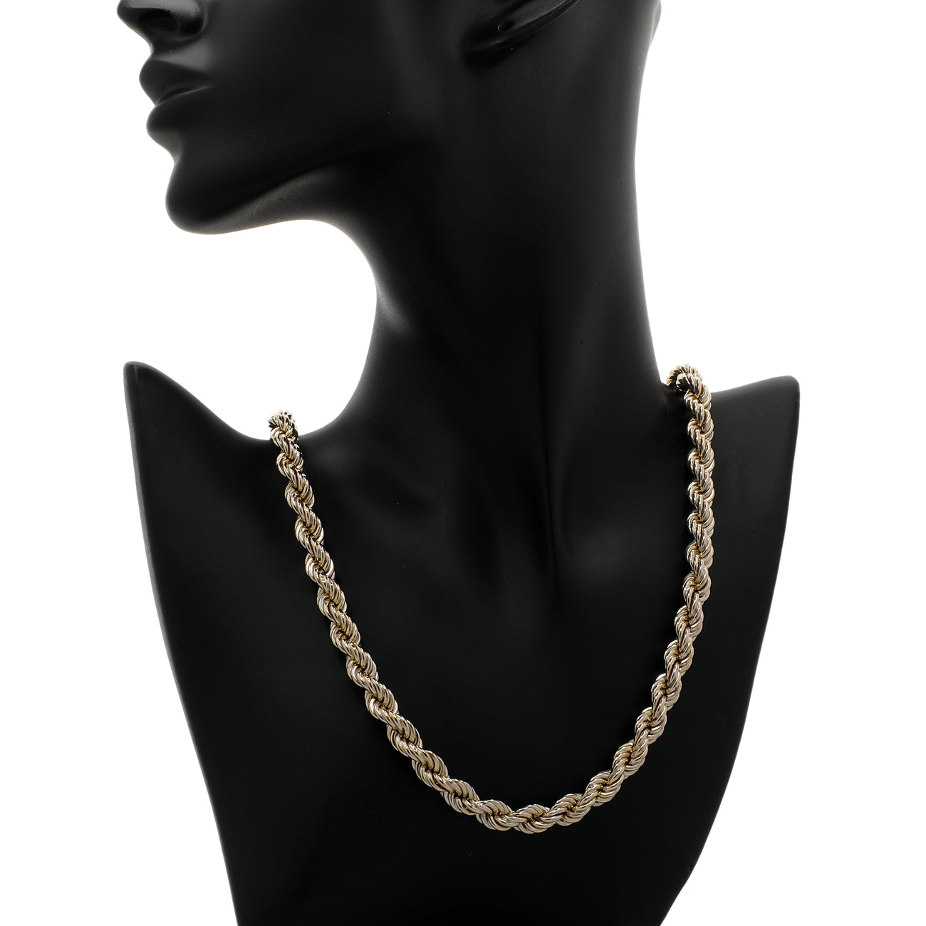Exclusive 10K Yellow Gold Rope Chain — Back View
