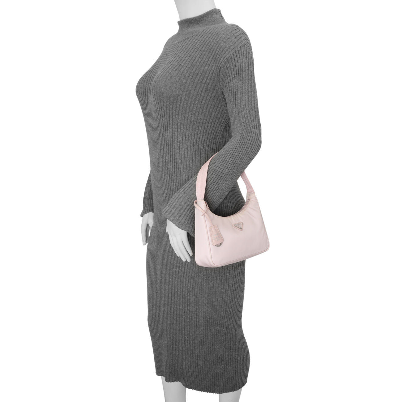 Exclusive Prada Pink Nylon Mini Re-Edition 2000 Bag — Alternate View 7