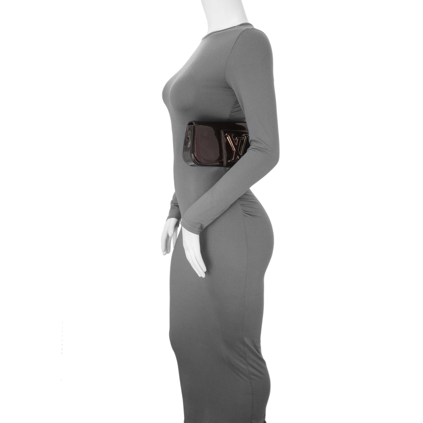 Exclusive Louis Vuitton Amarante Patent Sobe Clutch — Alternate View 7