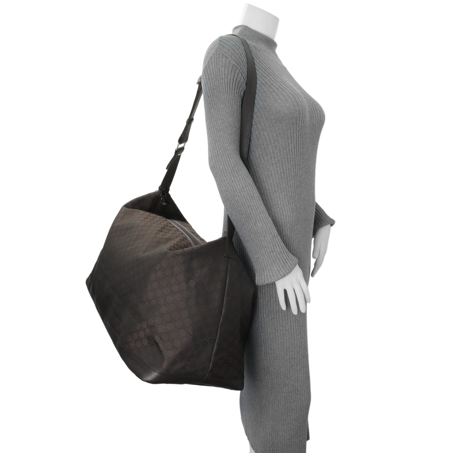 Exclusive Gucci Monogram Nylon Large Travel Hobo — Alternate View 7