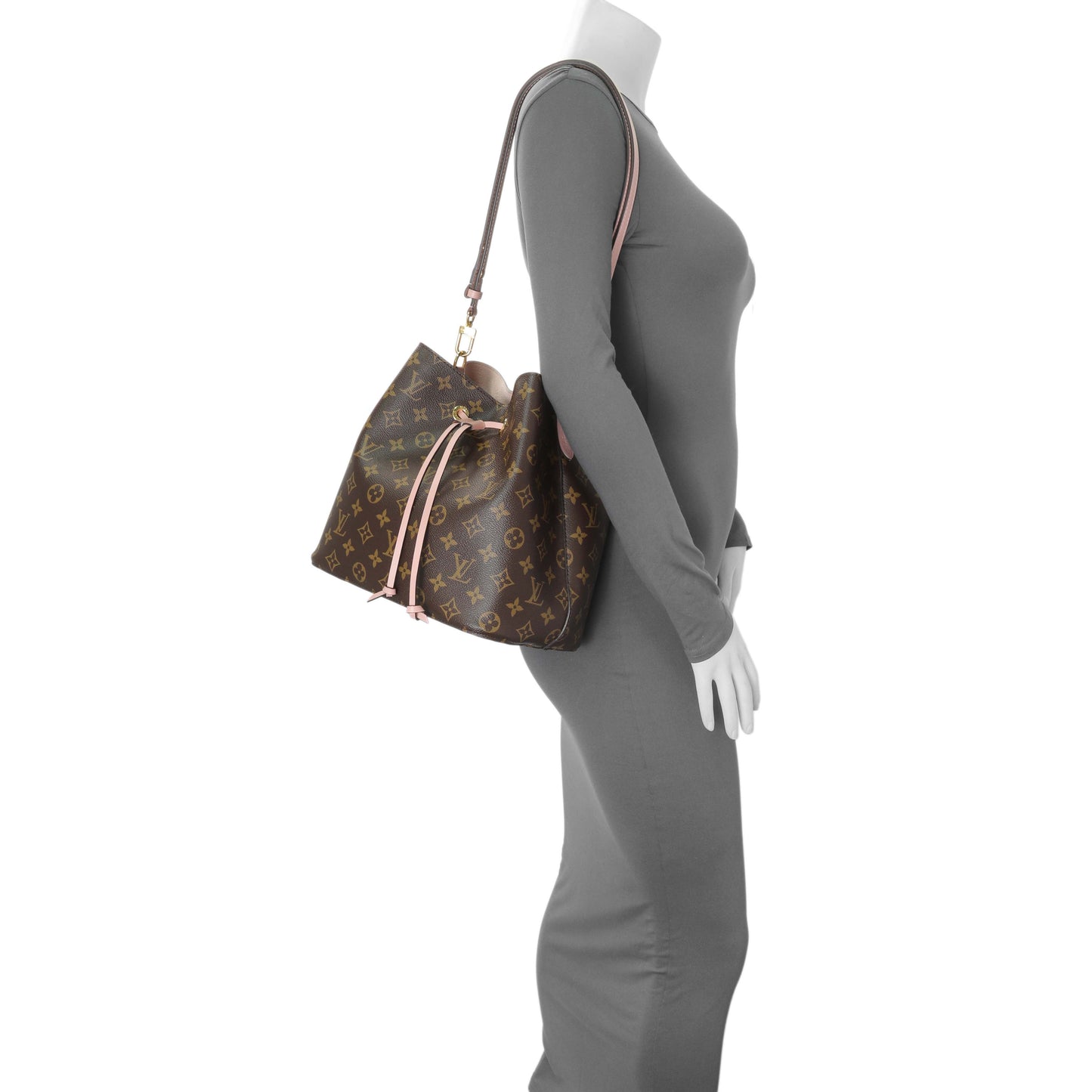 Exclusive Louis Vuitton Rose Poudre Monogram Neonoe MM — Alternate View 7