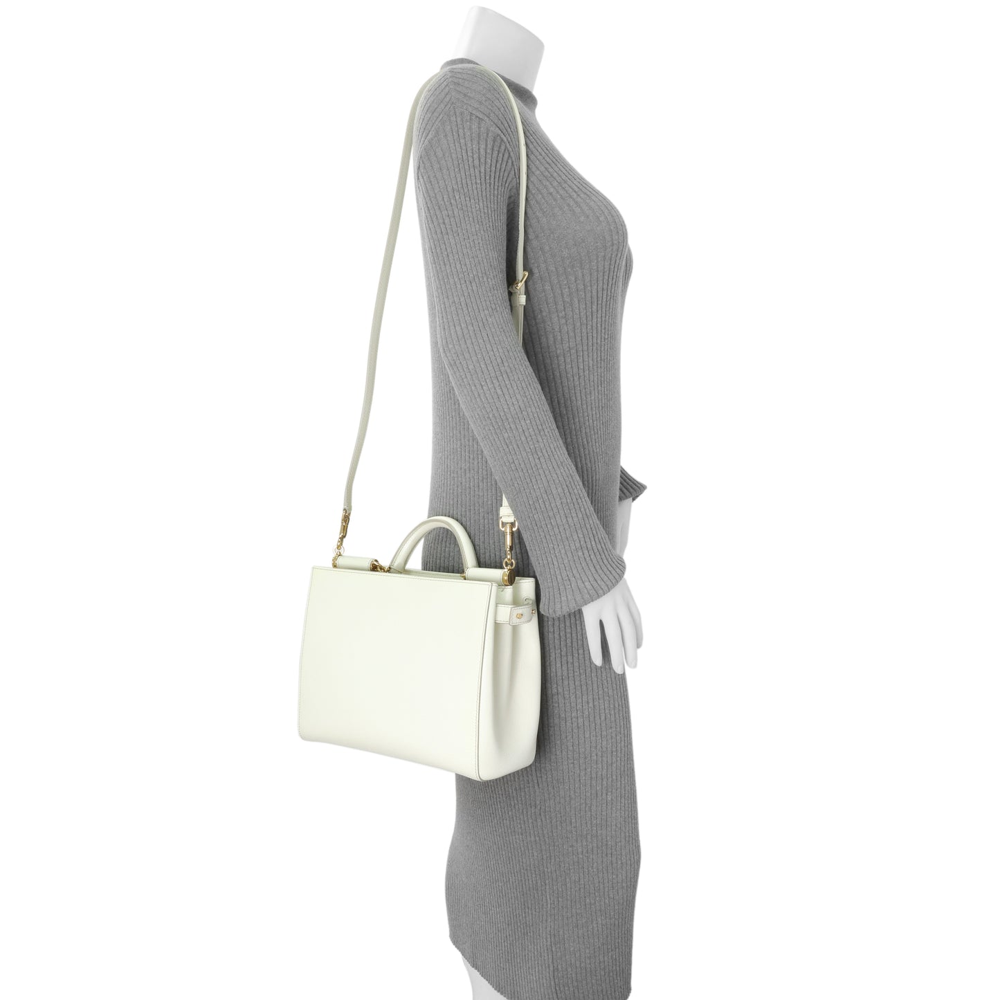 Exclusive Dolce & Gabbana White Dauphine Miss Sicily Satchel — Alternate View 12