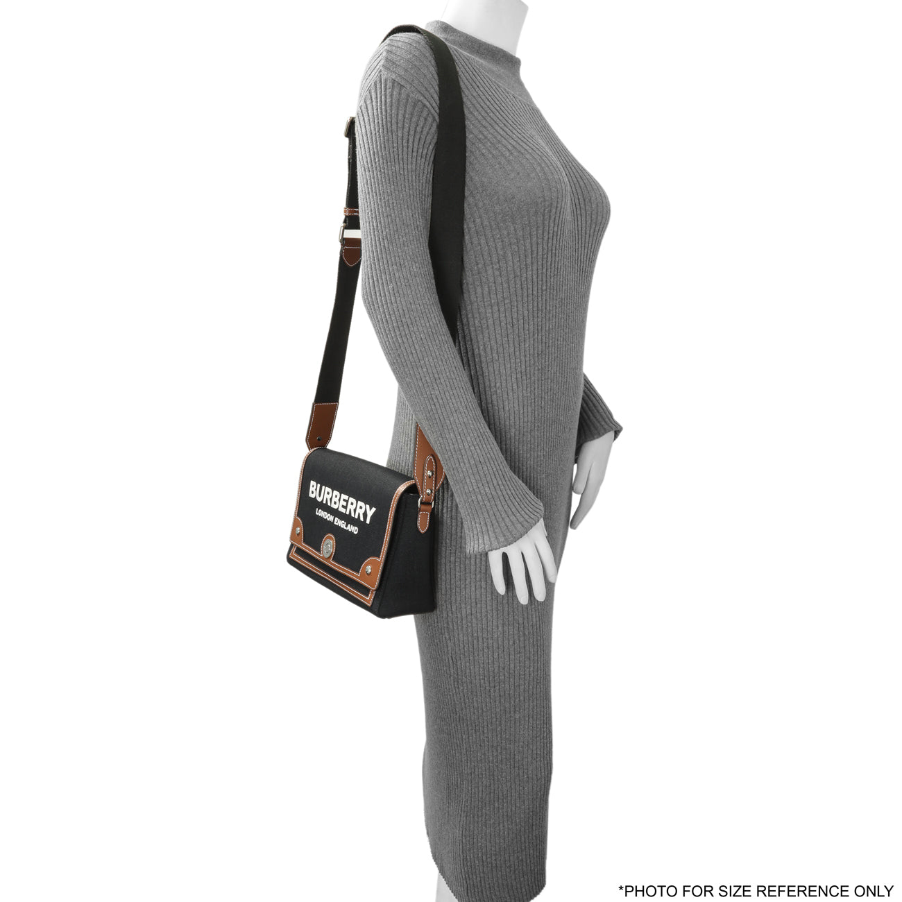 Exclusive Burberry Black Canvas Horseferry Note Crossbody — Alternate View 7