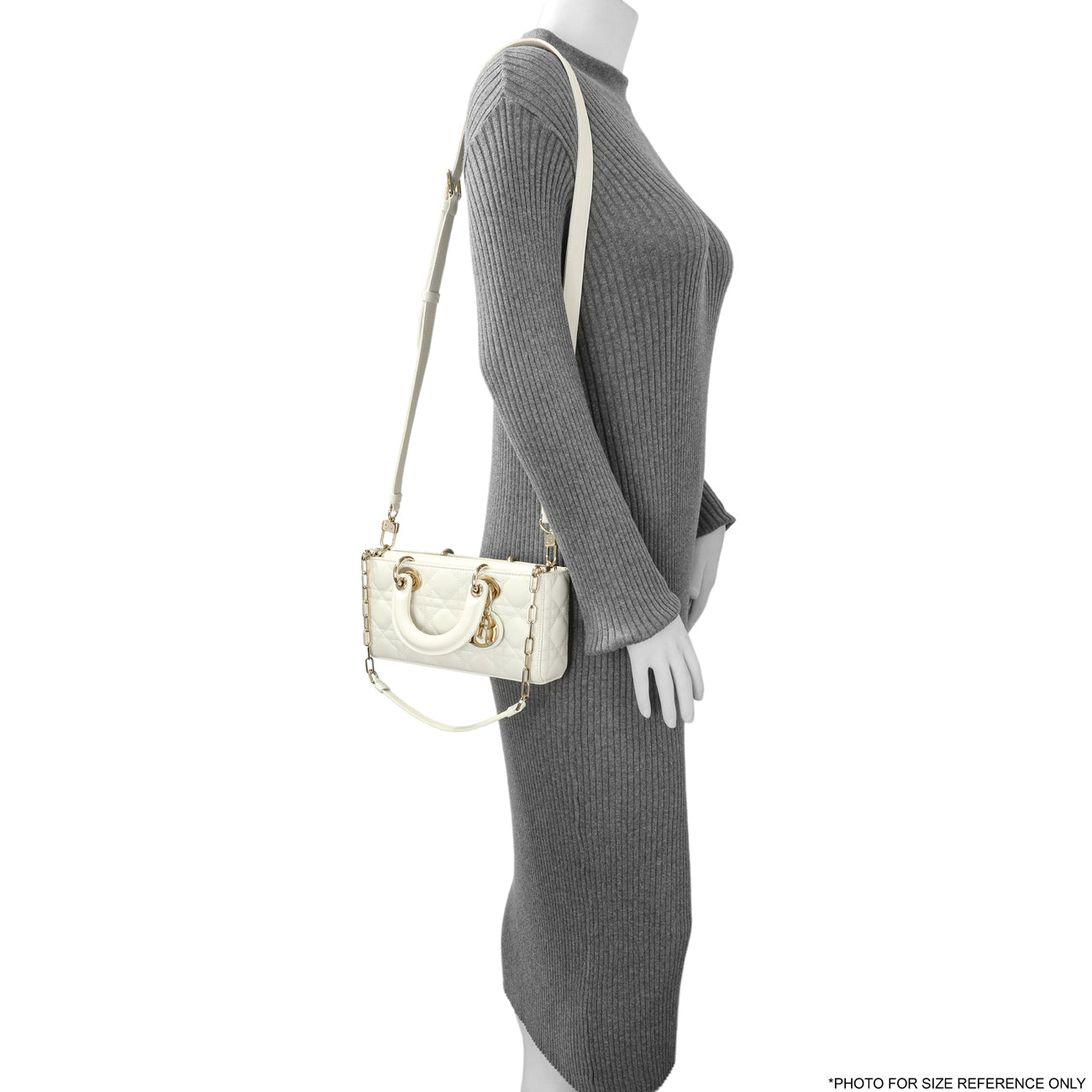 Exclusive Christian Dior White Lambskin Cannage Small Lady D-Joy — Alternate View 7