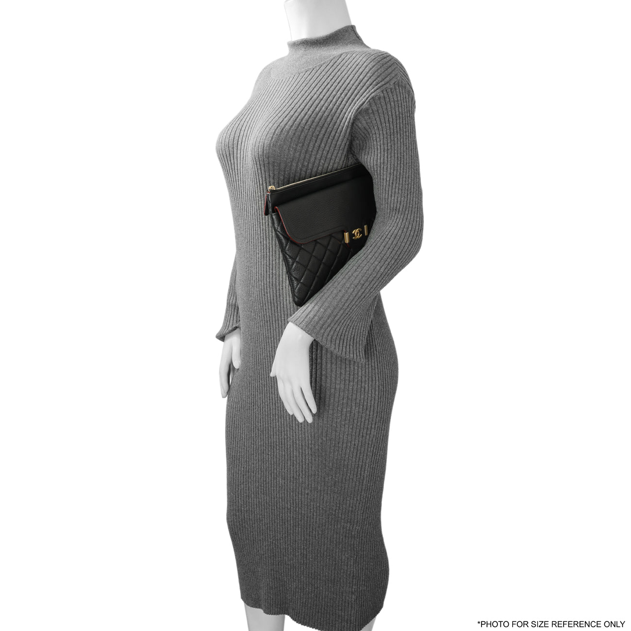Exclusive Grained Black Quilted Calfskin Archi Chic Cosmetic Case — Alternate View 11
