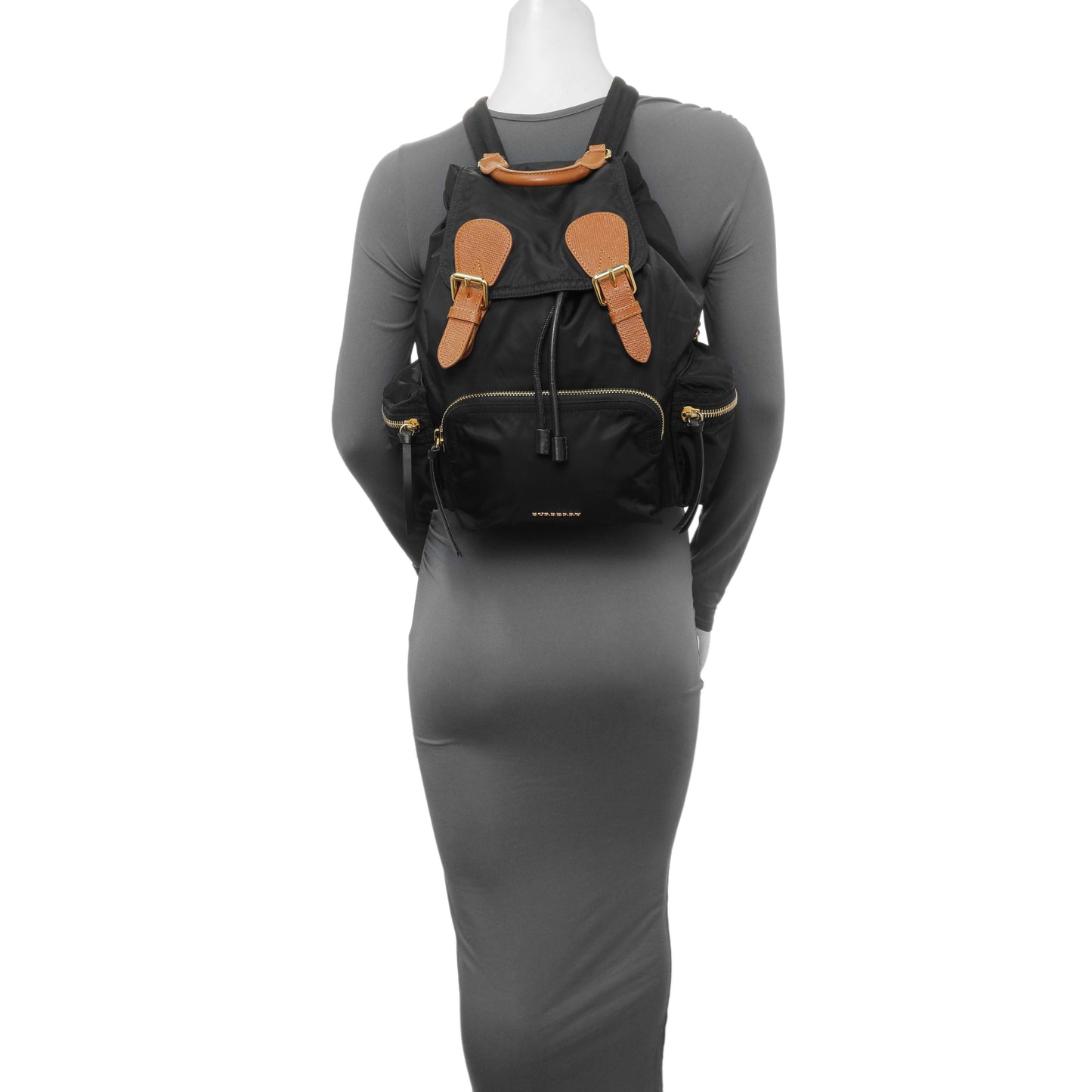 Exclusive Burberry Black Nylon Medium Rucksack — Alternate View 9