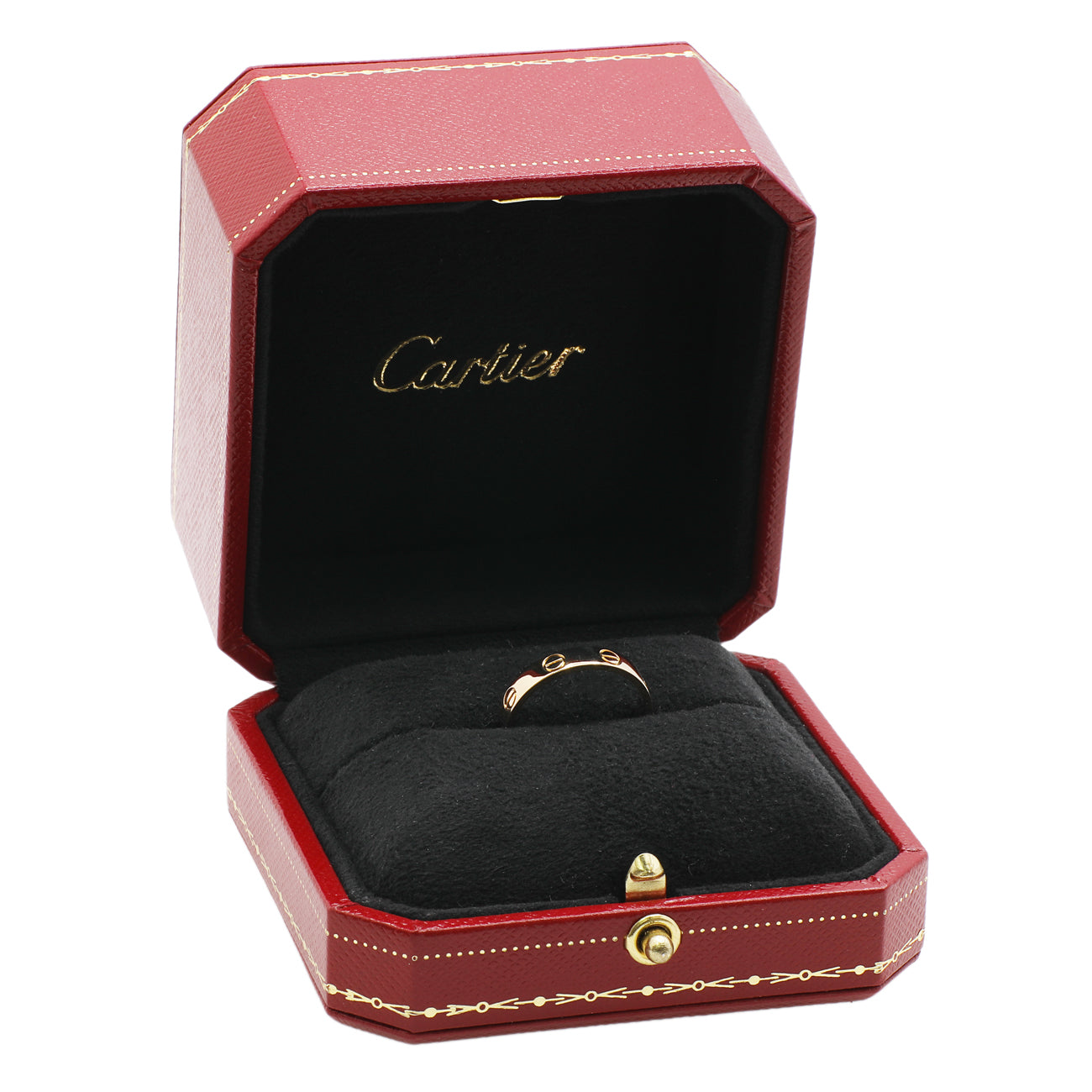 Exclusive Cartier 18K Yellow Gold Love Wedding Band — Top View