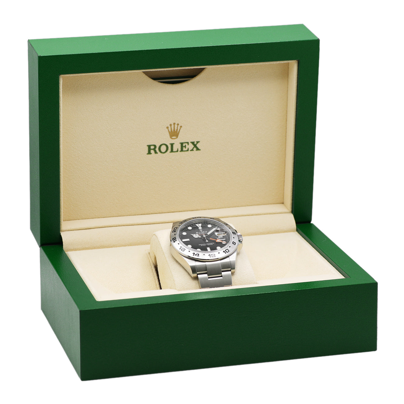 Exclusive Rolex Stainless Steel Explorer II 216570 — Detail View