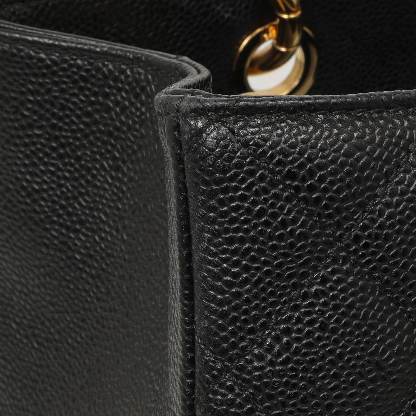 Exclusive Chanel Black Quilted Caviar Grand Shopping Tote GST — Alternate View 14
