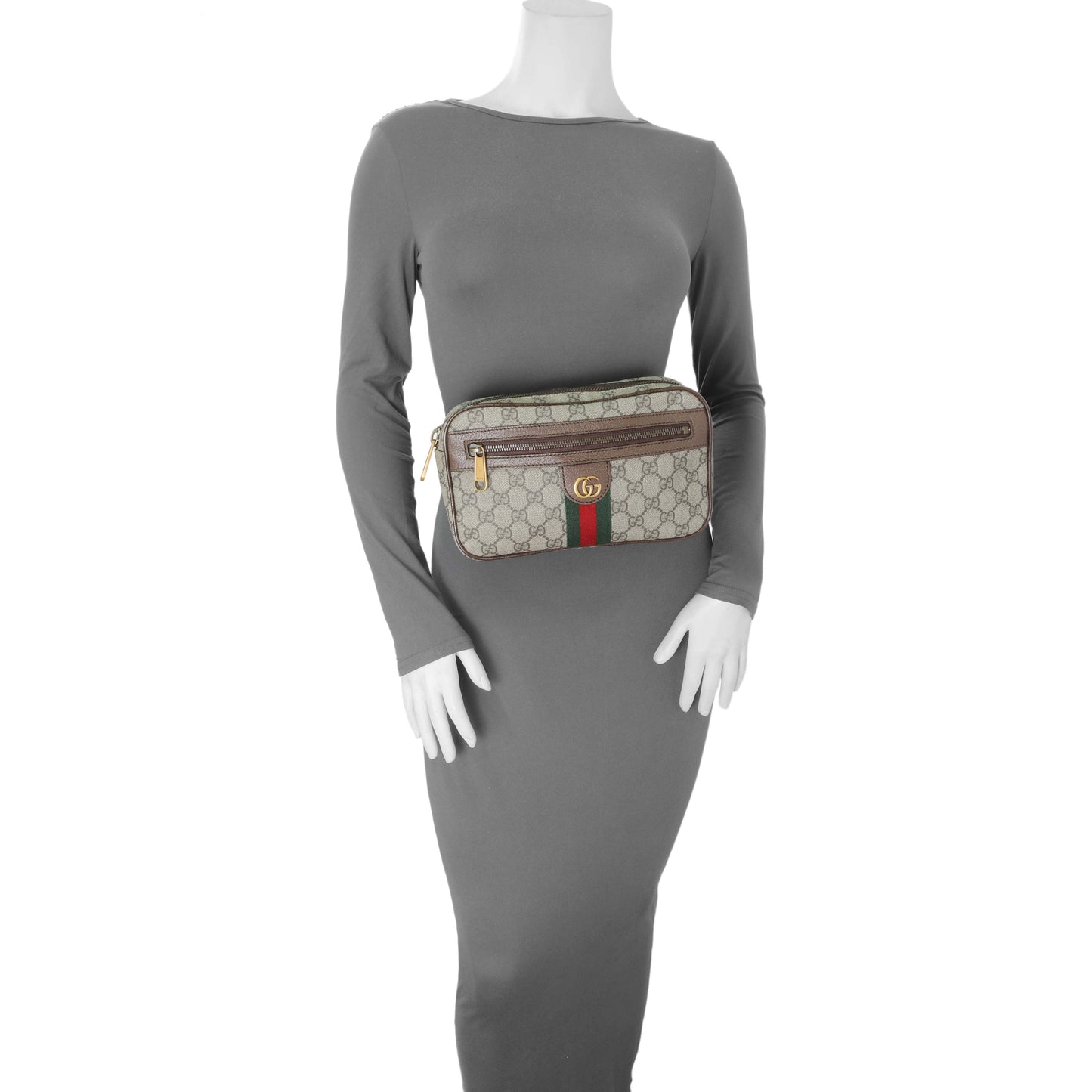 Exclusive Gucci Brown Soft GG Supreme Monogram Medium Ophidia Belt Bag — Alternate View 7
