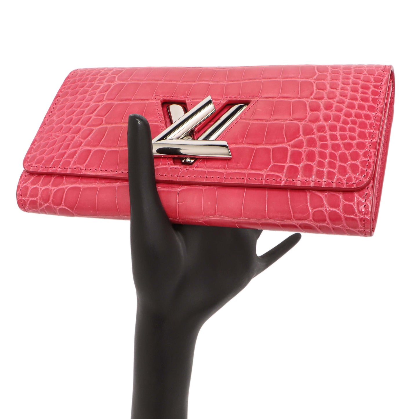 Exclusive Louis Vuitton Pink Alligator Twist Wallet — Alternate View 7