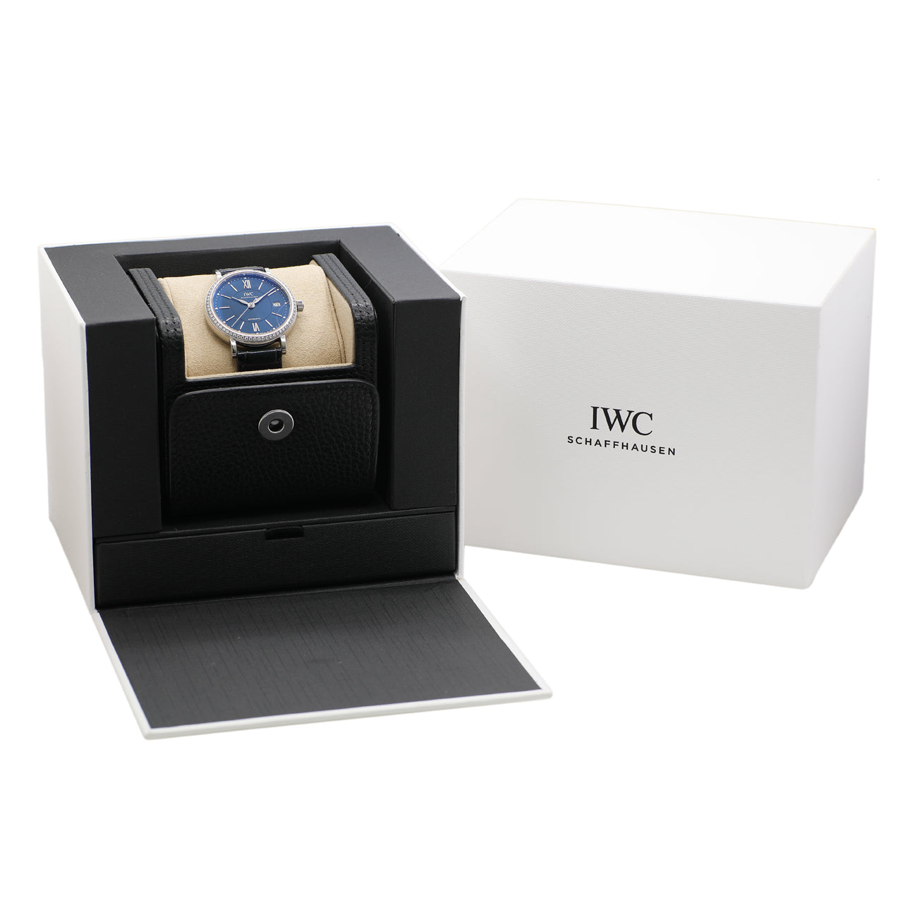 Exclusive IWC Stainless Steel Diamond Portofino 37mm Automatic IW458111 — Lifestyle View