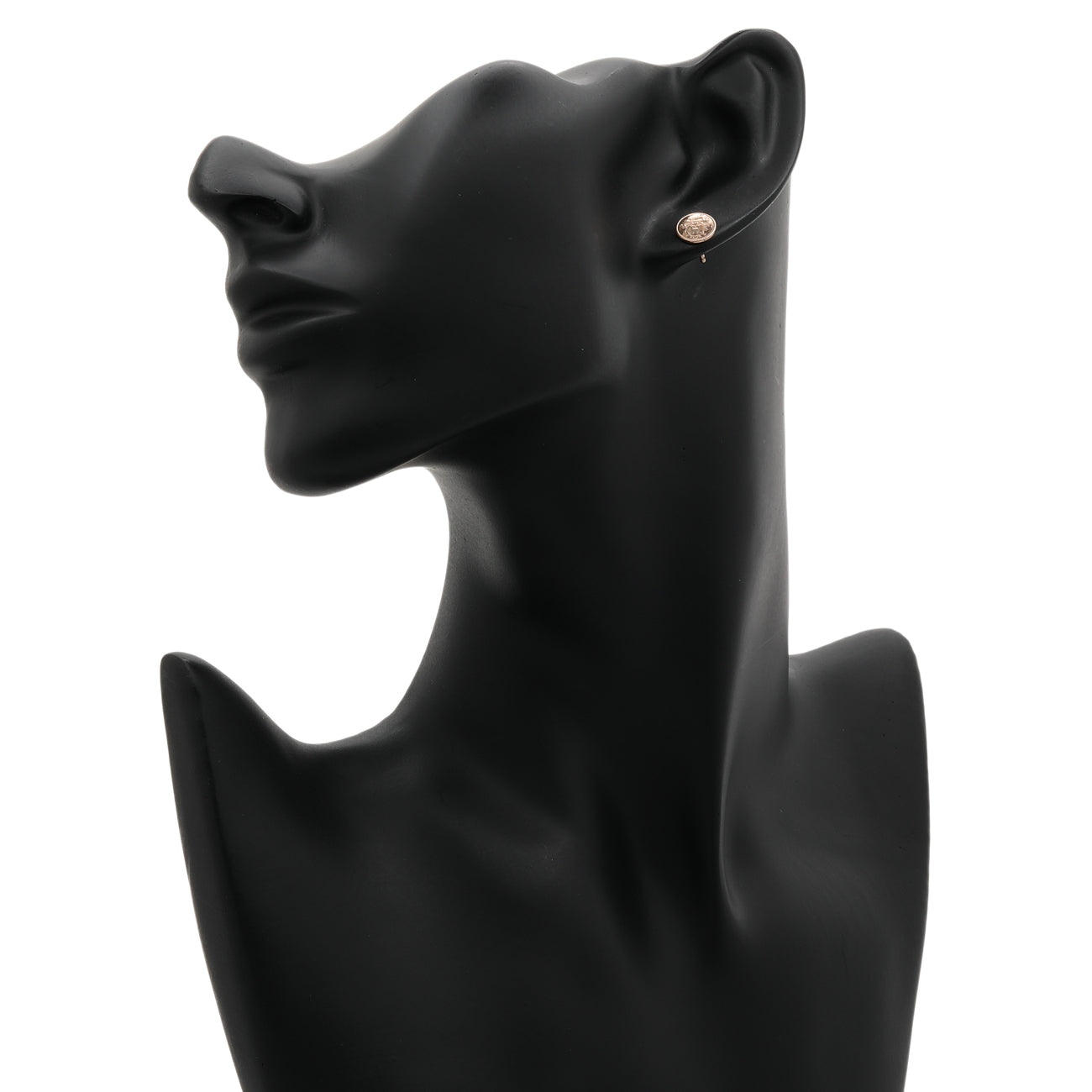 Exclusive Hermes 18K Rose Gold Ex-Libris Earrings — Back View