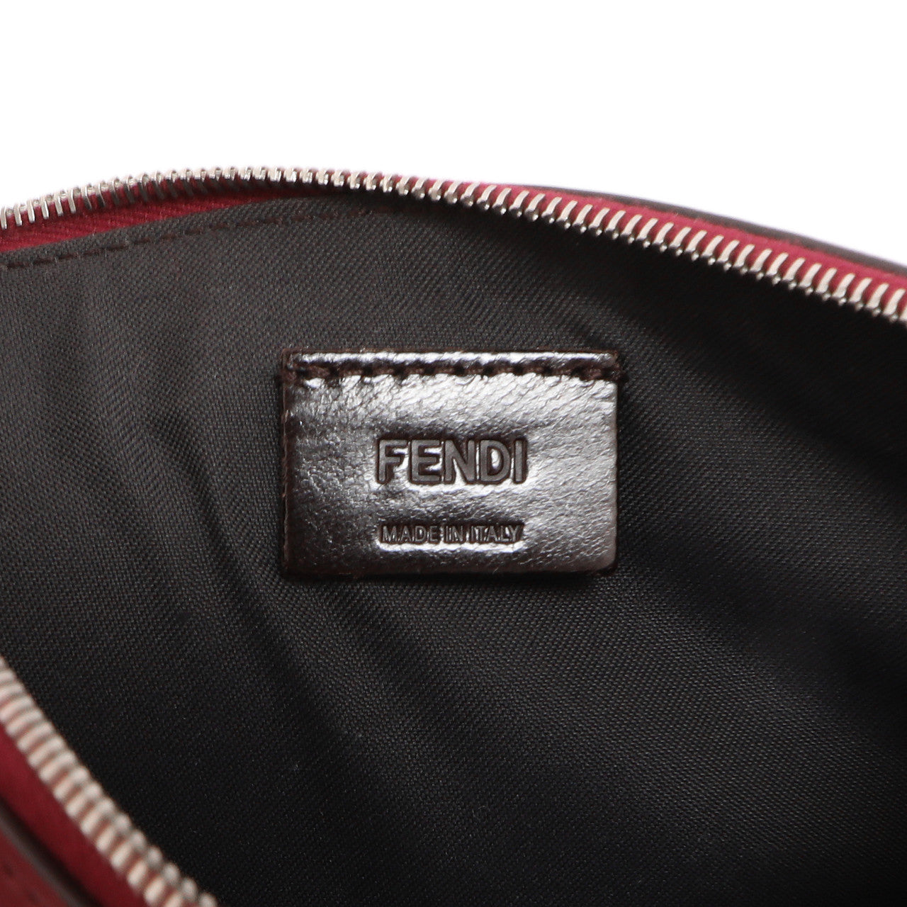 Exclusive Fendi Love Studded Vitello Liberty Zip Pouch — Detail View