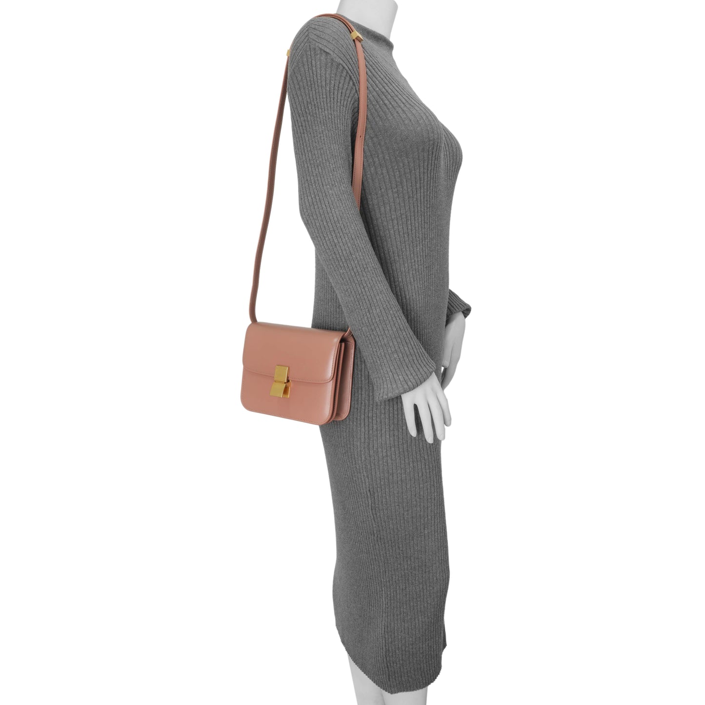 Exclusive Celine Rose Box Calfskin Teen Classic Box Flap Bag — Alternate View 7