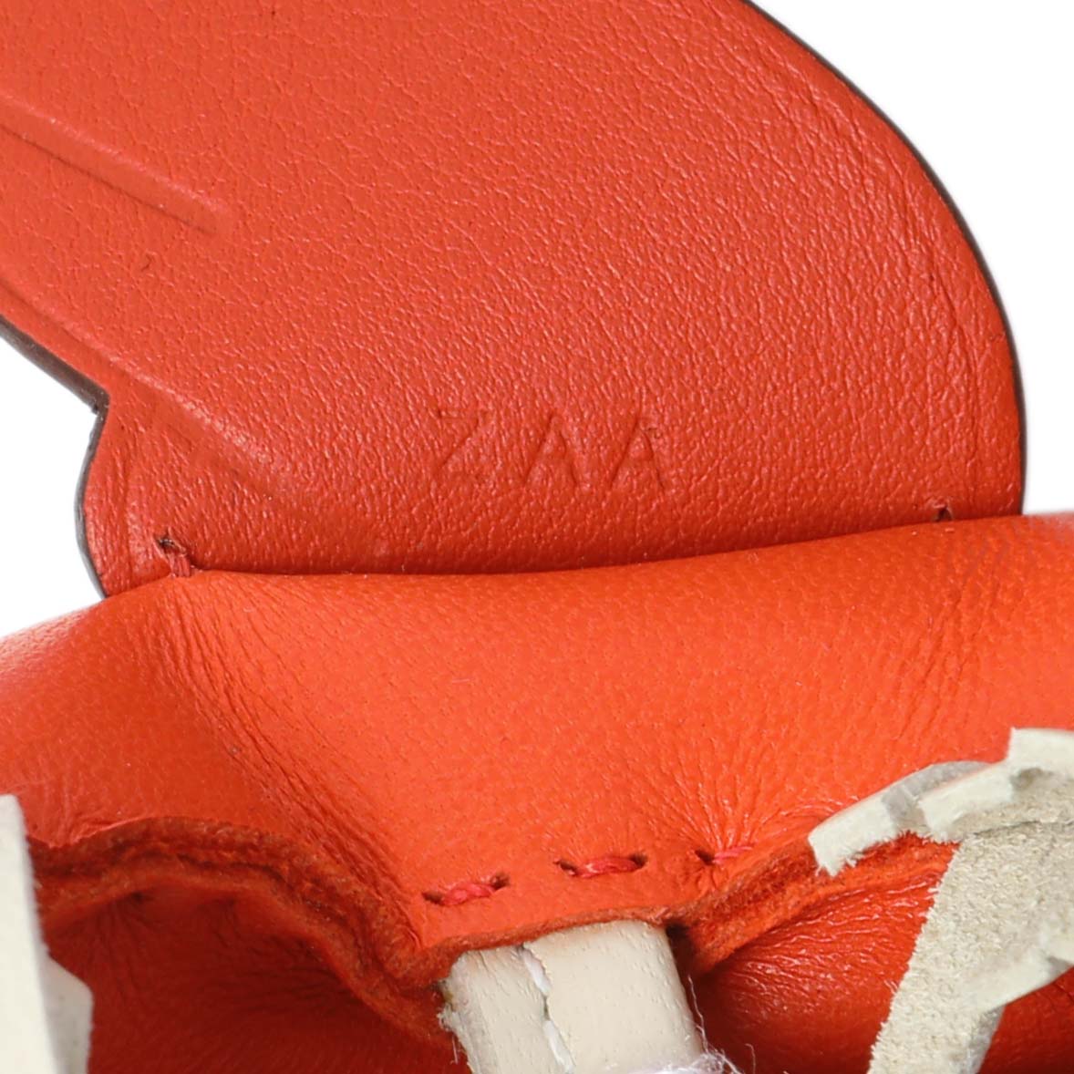 Exclusive Hermes Milo Orange Lambskin Grigri Rodeo Pegase Horse Bag Charm PM — Back View