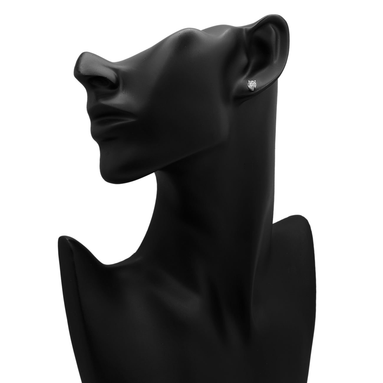 Exclusive 18K White Gold 0.83 Carat Diamond Earrings — Back View