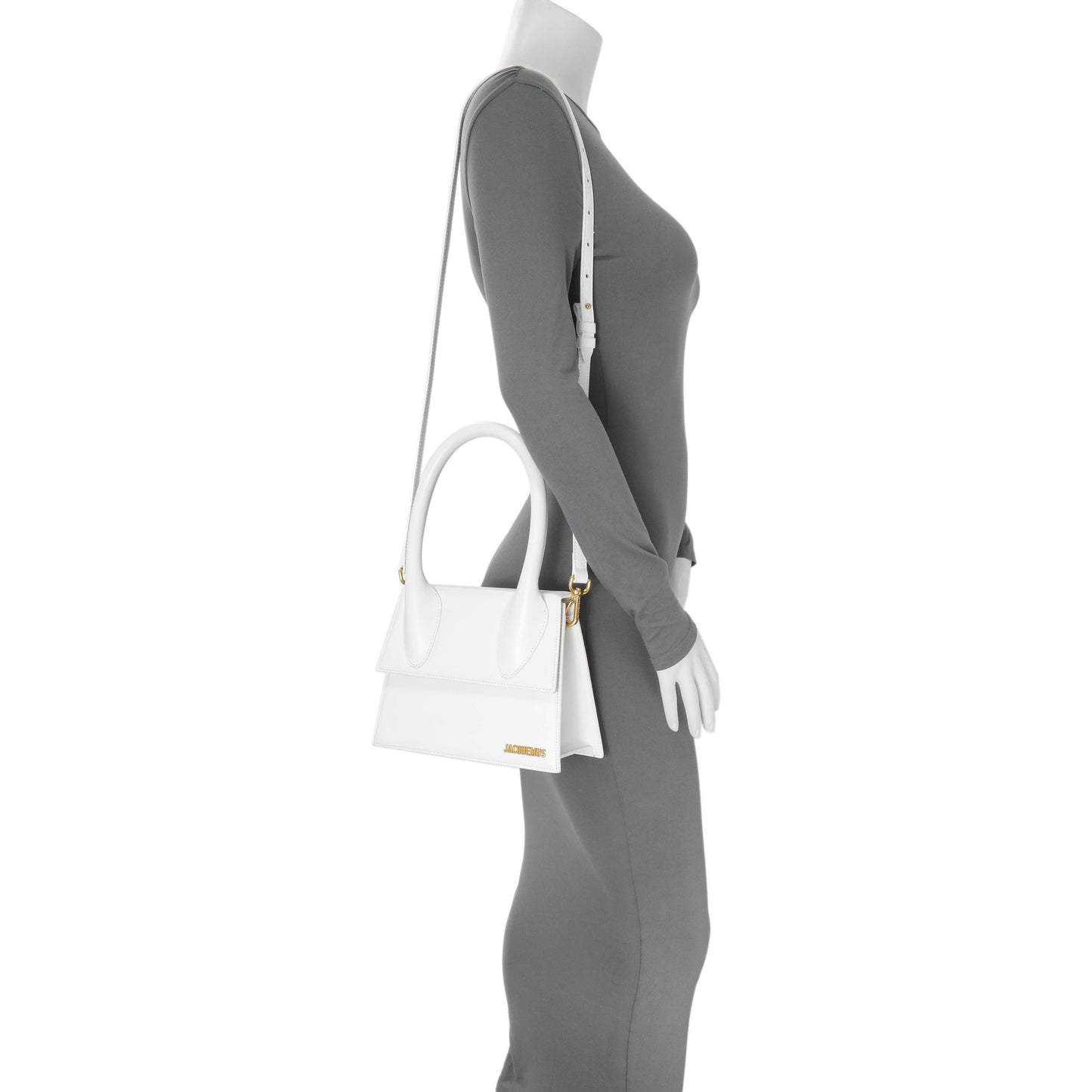Exclusive Jacquemus White Smooth Calfskin Le Grand Chiquito — Alternate View 10