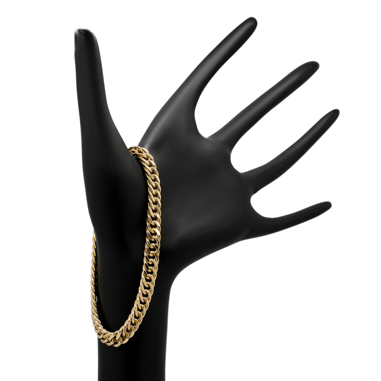 Exclusive 18K Yellow Gold Curb Link Bracelet — Back View