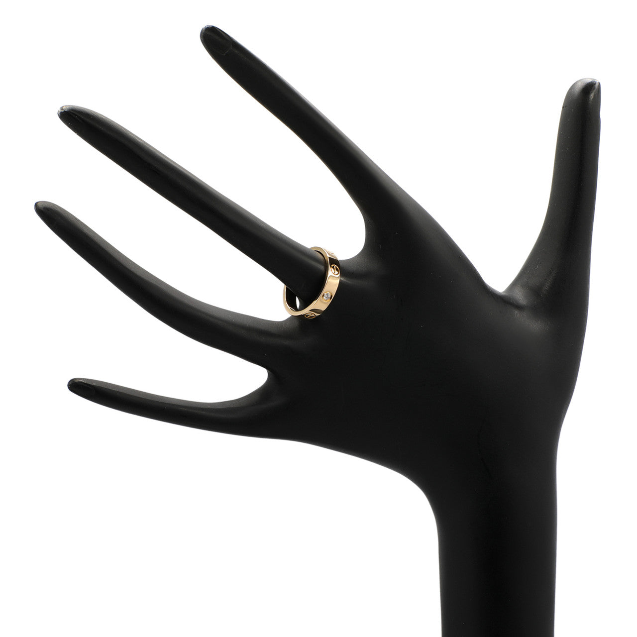 Exclusive Cartier 18K Yellow Gold Diamond Love Wedding Band — Back View