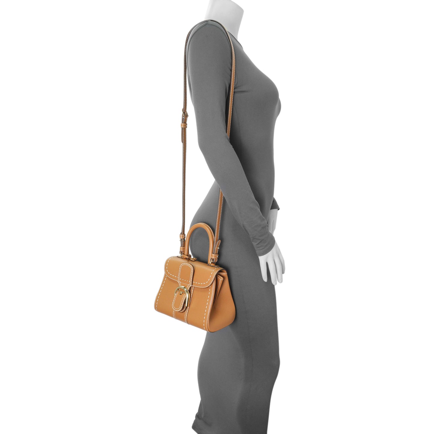 Exclusive Delvaux Vegetal Grained Rodeo Calfskin Brillant Mini Surpiqué — Alternate View 7
