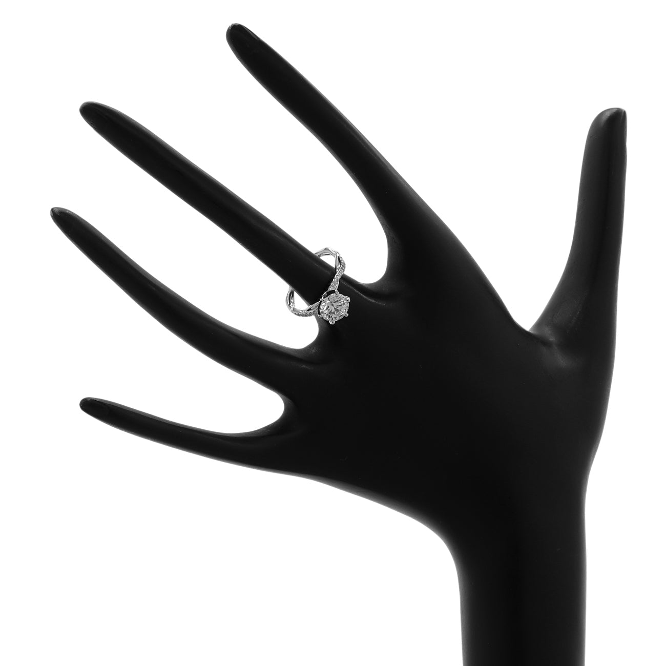 Exclusive Platinum 1.57 Carat Solitaire Diamond Ring — 3.5 — Top View