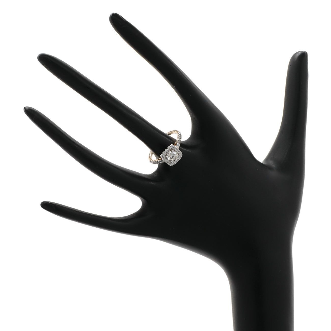 Exclusive 14K Yellow Gold 1.11 Carat Diamond Ring — 5.0 — Top View