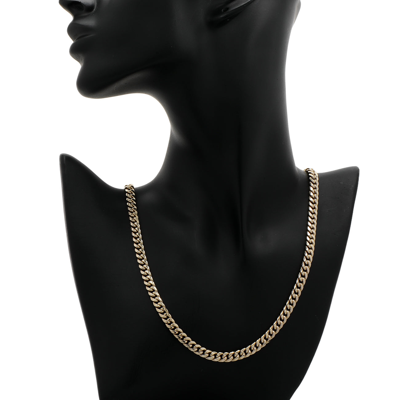 Exclusive 10K Yellow Gold Curb Link Chain — Back View