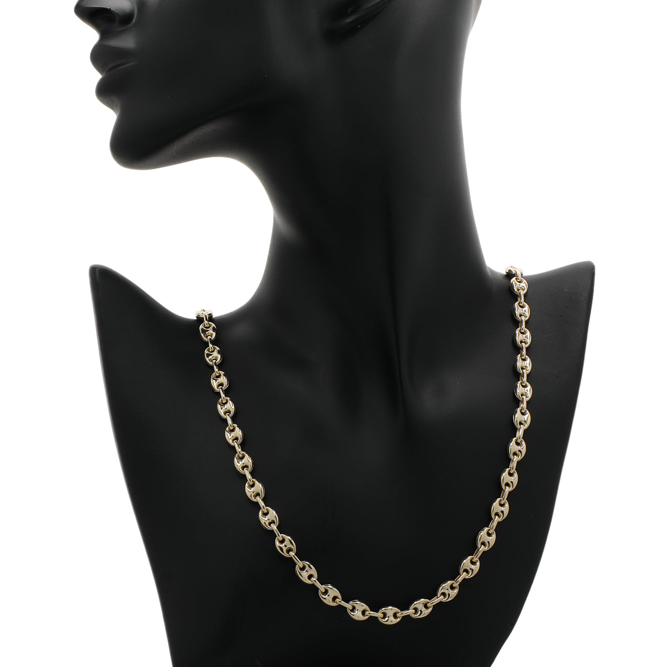 Exclusive 14K Yellow Gold Mariner Link Chain — Back View