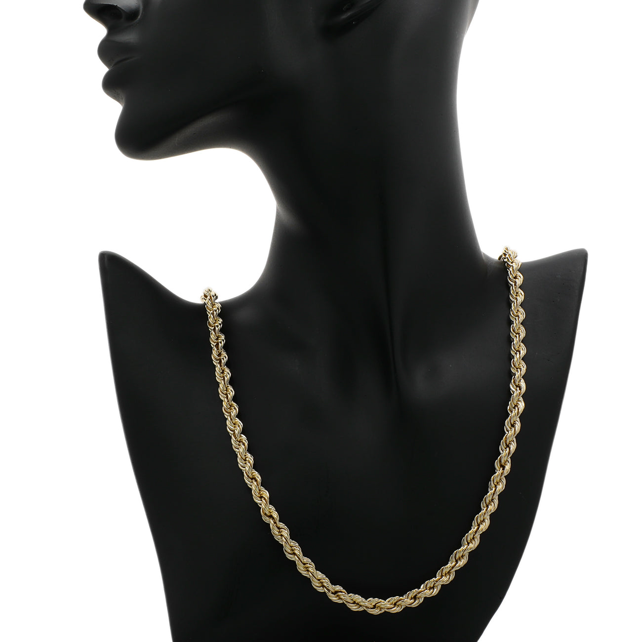 Exclusive 14K Yellow Gold Rope Chain — Back View