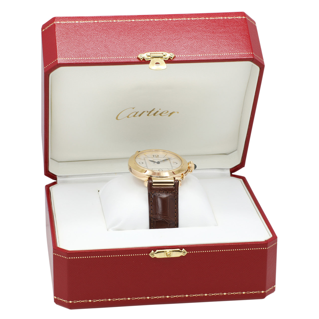 Exclusive Cartier 18K Yellow Gold Pasha 42mm W3019551 — Lifestyle View