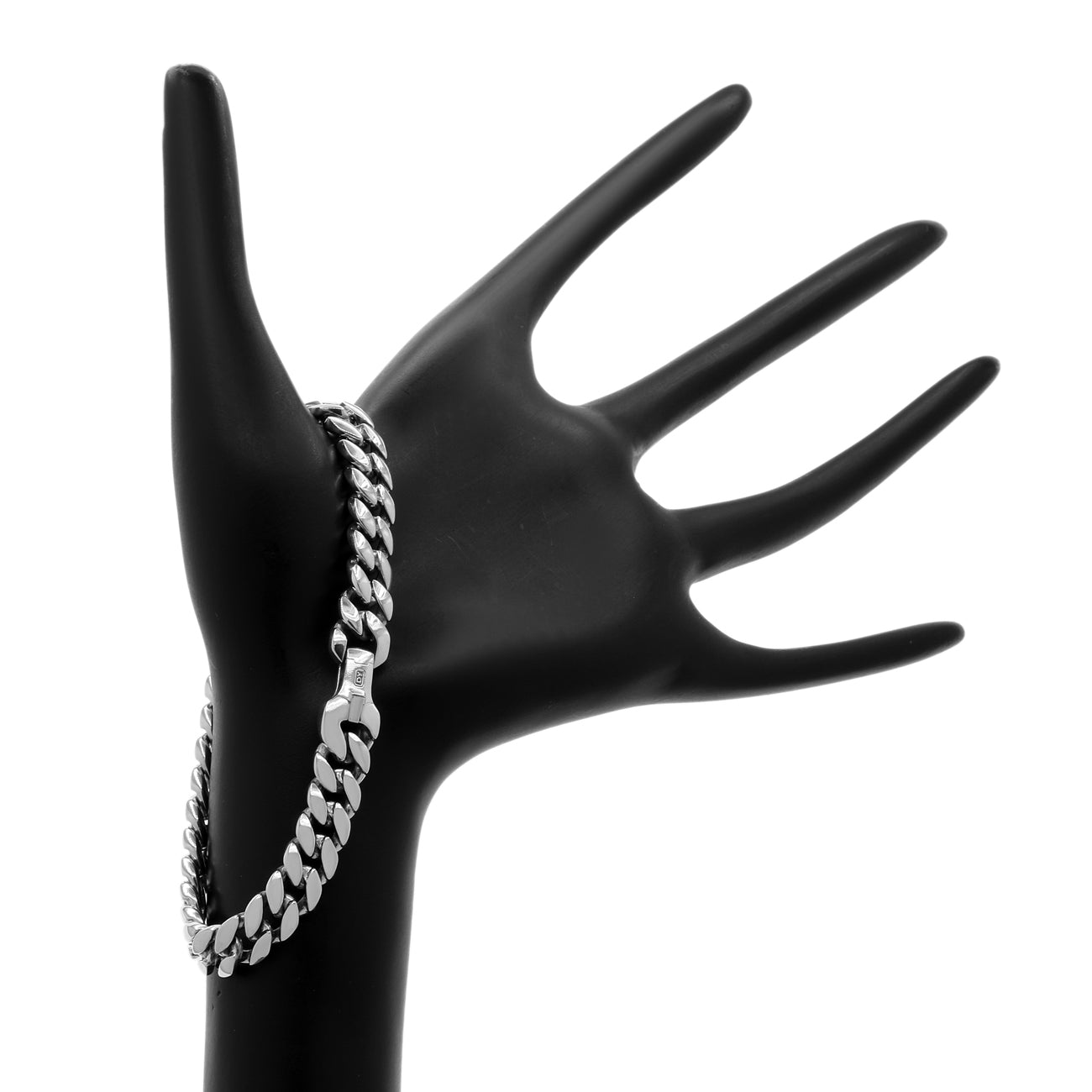 Exclusive David Yurman Sterling Silver 8mm Curb Chain Bracelet — Back View