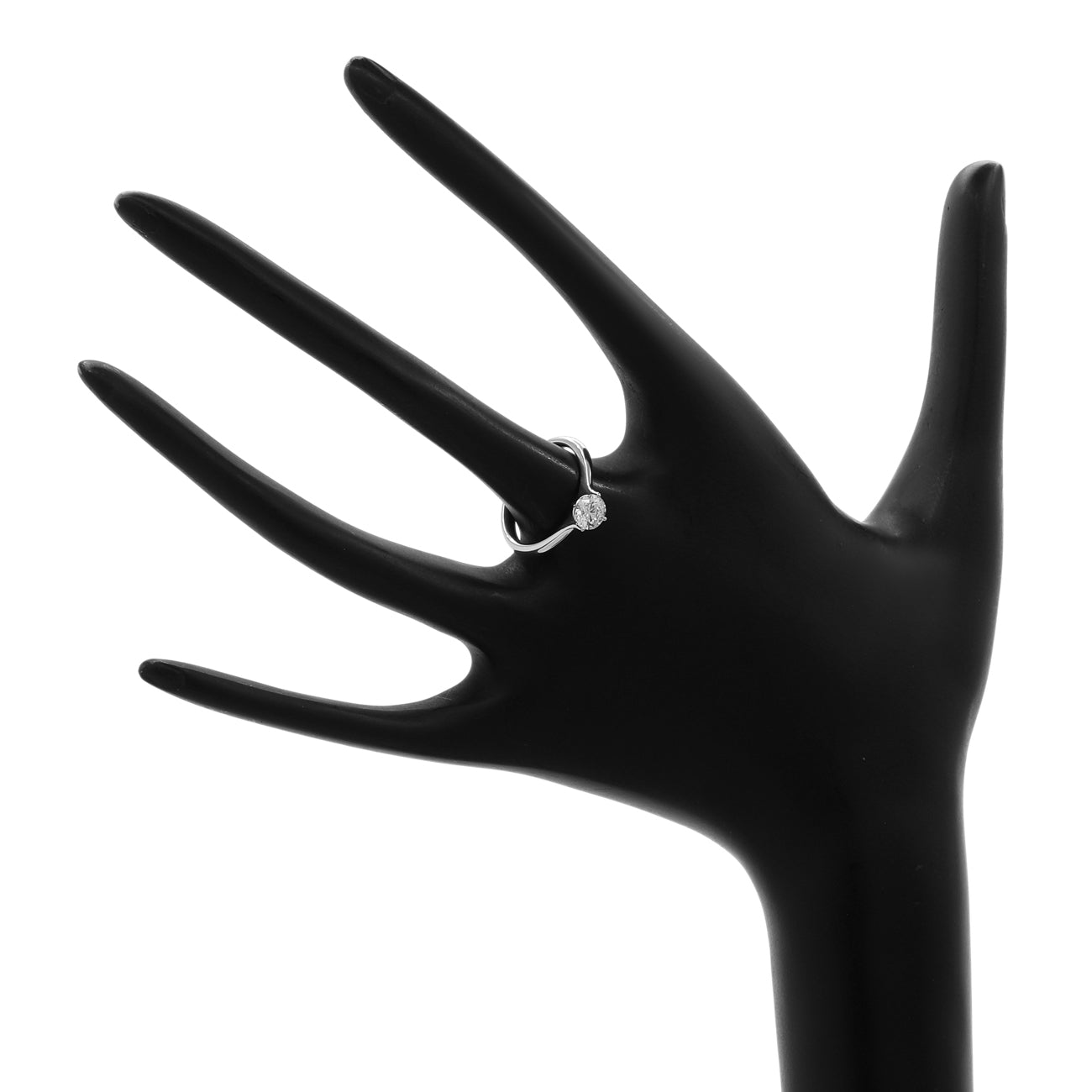 Exclusive 18K White Gold 0.62 Carat Solitaire Diamond Ring — 4.5 — Top View