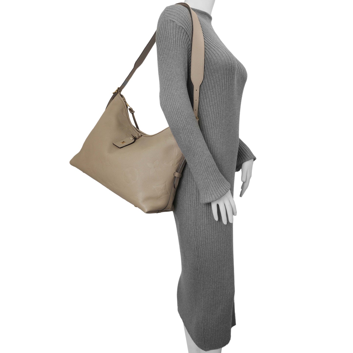 Exclusive Louis Vuitton Tourterelle Empreinte Monogram Giant Carryall MM — Alternate View 15