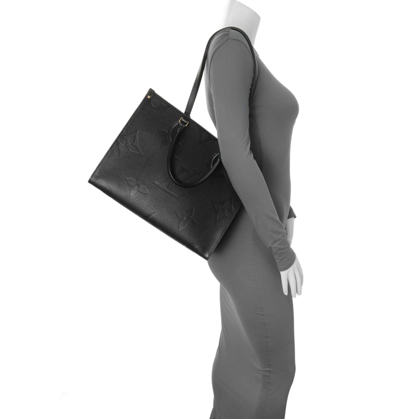 Exclusive Louis Vuitton Black Empreinte Monogram Giant OnTheGo MM — Alternate View 10