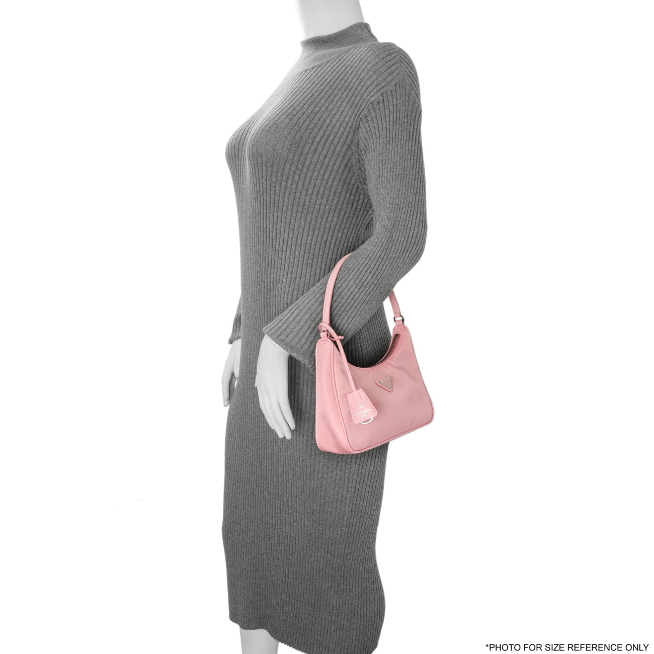 Exclusive Prada Rosa Tessuto Nylon Saffiano Mini Re-Edition 2005 Bag — Alternate View 7