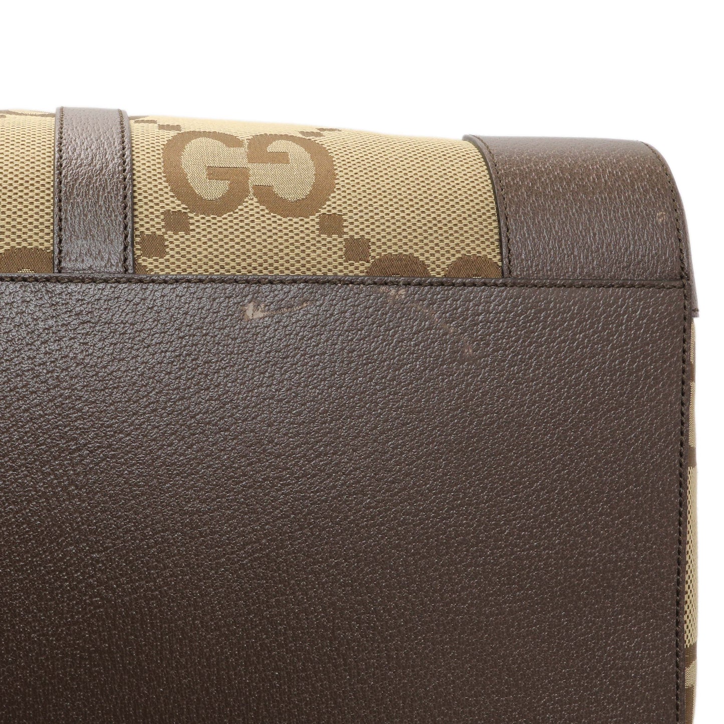 Exclusive Gucci Monogram Jumbo GG Textured Dollar Calfskin Web Large Duffle Bag — Alternate View 11