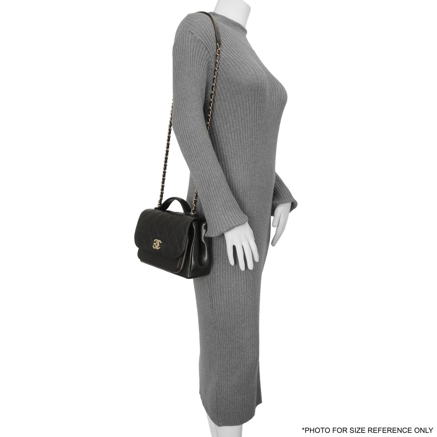 Exclusive Chanel Black Caviar Medium Business Affinity Flap — Alternate View 7