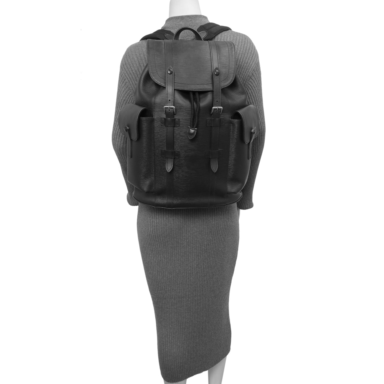 Exclusive Louis Vuitton Black Epi Christopher Backpack PM — Alternate View 12