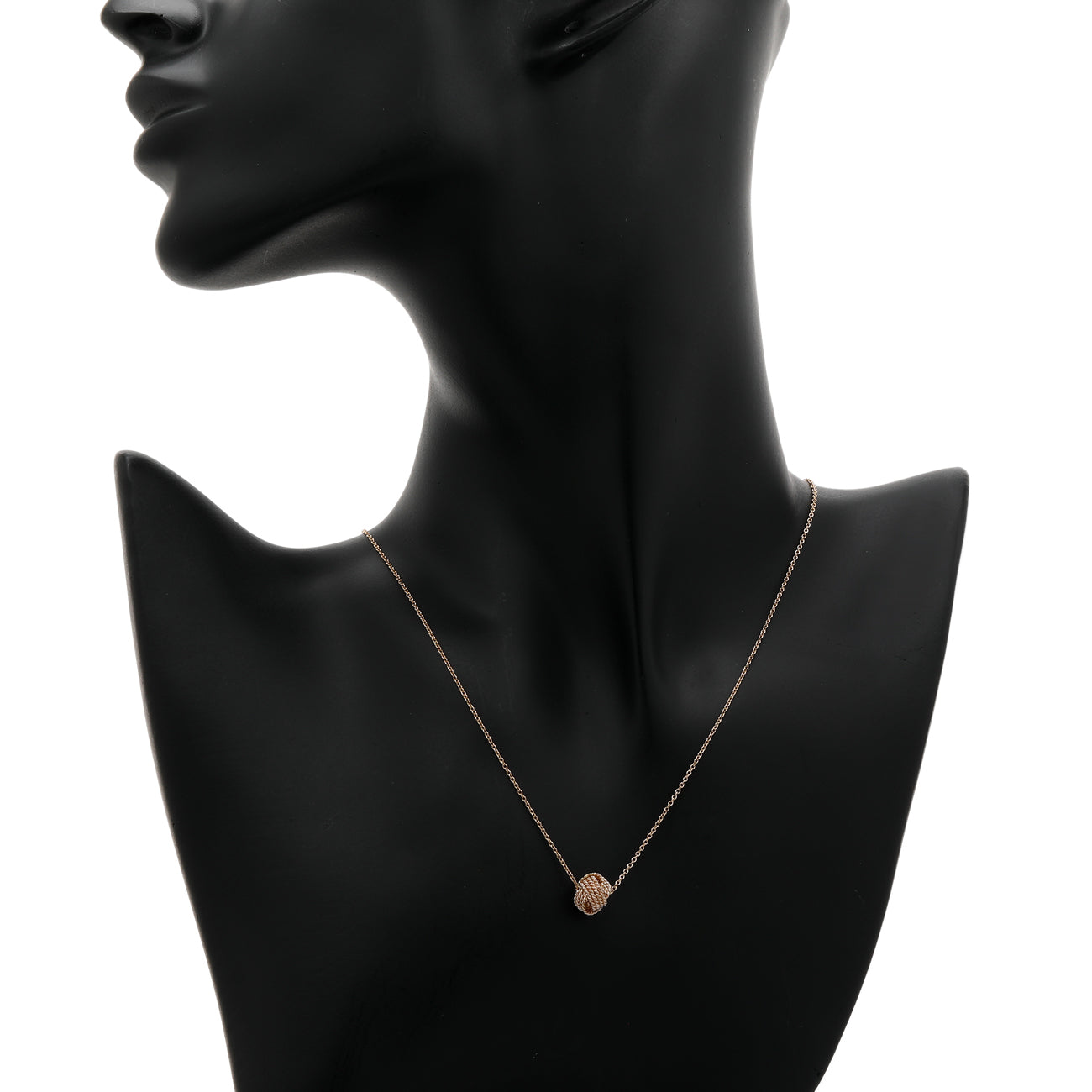 Exclusive Tiffany & Co. 18K Rose Gold Twist Knot Pendant — Top View