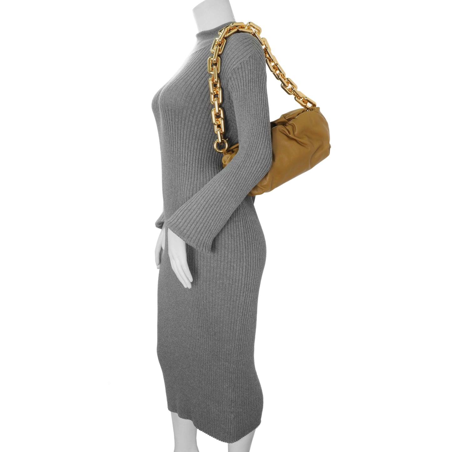 Exclusive Bottega Veneta Moutarde Calfskin The Pouch Chain — Alternate View 7