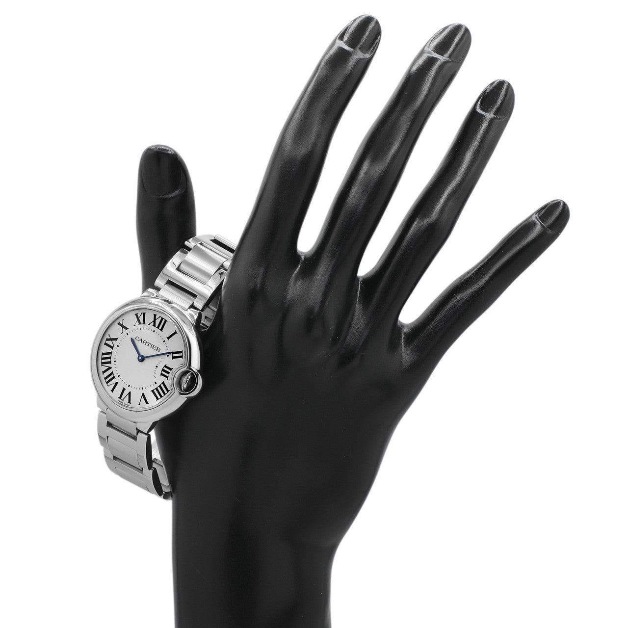 Exclusive Cartier Stainless Steel Ballon Bleu 36mm Quartz W69011Z4 — Detail View