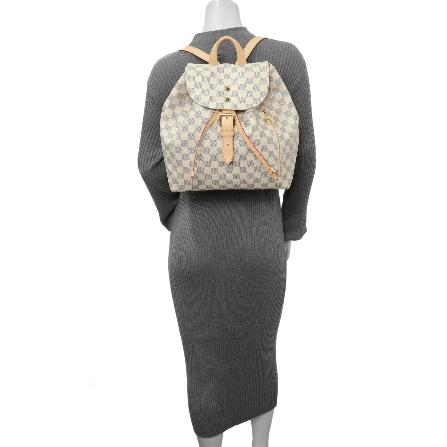 Exclusive Louis Vuitton Damier Azur Sperone Backpack — Alternate View 10