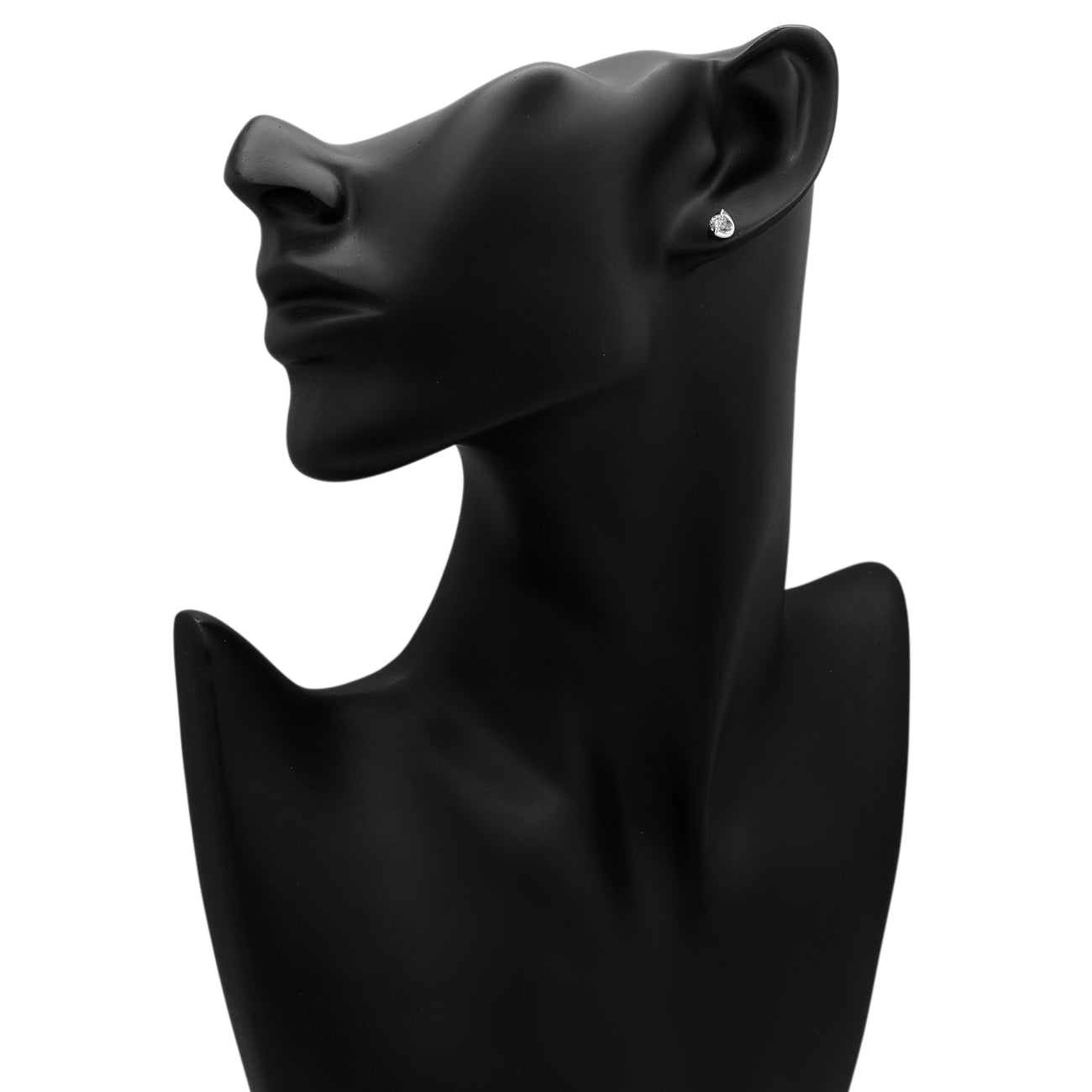 Exclusive 14K White Gold 0.40 Carat Diamond Stud Earrings — Back View